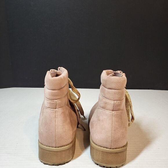 Sarah Jayne Pink Ankle Booties - Picture 5 of 8